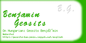 benjamin geosits business card